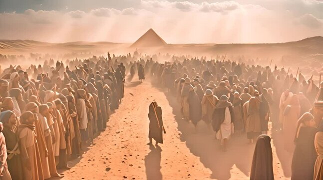 Biblical Exodus. Israelites' Escape from Egypt