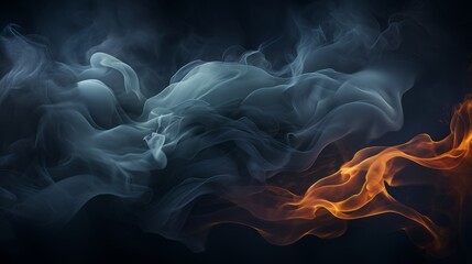 Fototapeta premium an image of smoke and fire on a black background
