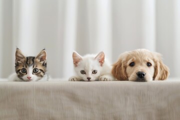 Cats and dogs good friends live in harmony, cats and dogs photo