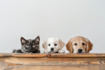 Cats and dogs good friends live in harmony, cats and dogs photo