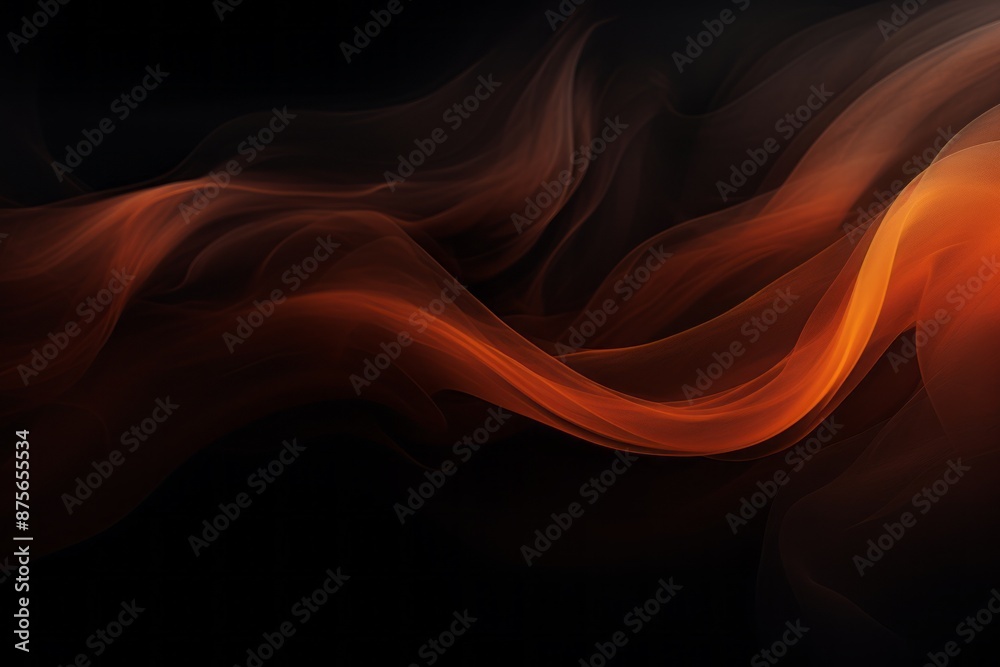 Poster an orange and black background with smoke