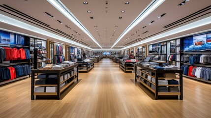 Obraz premium a room with a lot of shirts and ties on the shelves