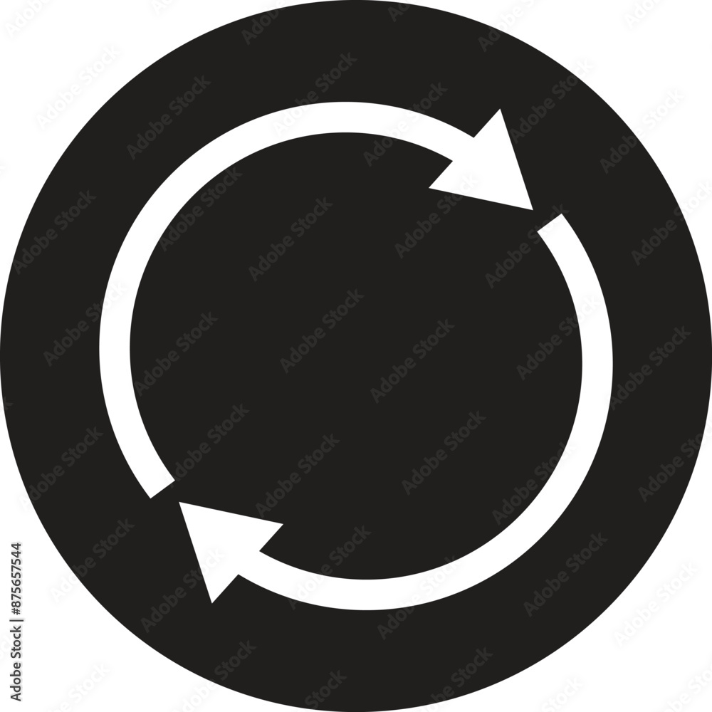 Poster refresh button icon isolated on white background . reload icon vector