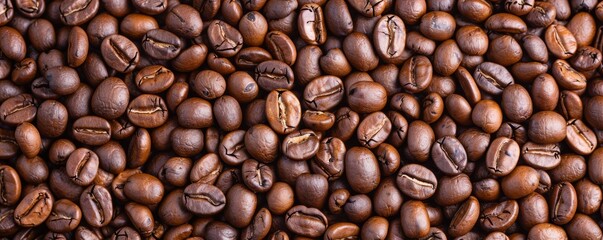 Obraz premium Coffee beans arranged in brain pattern, representing cognitive enhancement
