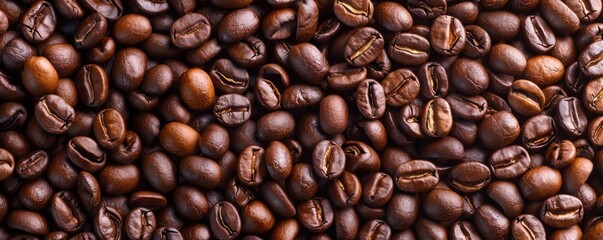 Fototapeta premium Coffee beans arranged in brain pattern, representing cognitive enhancement