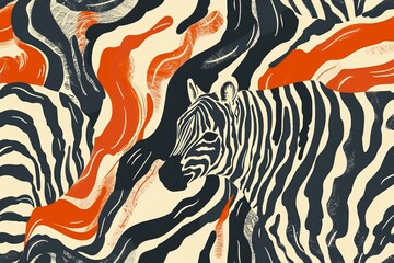 Fototapeta premium Incorporate animal motifs into your abstract pattern