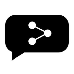 Share Bubble Social Media Icon, Simple Icon Vector Design, best used for presentation, application, web and banner