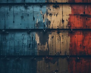 colorful wooden wall with paint on it