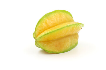 Carambola is a fruit. Isolated on a white background.