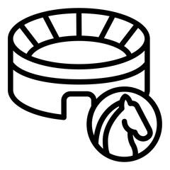 stadium icon used for horse sports and equestrian events