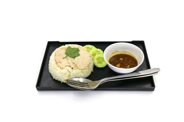 Steam Chicken with Rice (Hainan Chicken)