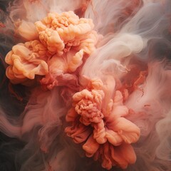 Fototapeta premium pink and white flowers floating in water