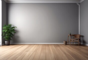 wood interior flooring 3d lf engineered wall rendering gray empty room apartment architecture blue bright cabinet chair comfort concept contemporary cosy