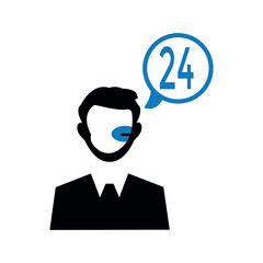 customer support flat vector icon