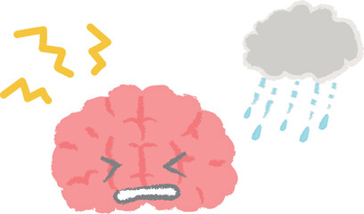 気象病・頭痛のイメージ 手書き風