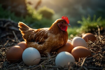 chicken and eggs
