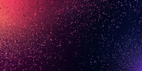 Obraz premium Abstract Vibrant Gradients: A Retro-inspired Canvas of Purple, Orange, and Black Granules with Glowing Fuchsia and Magenta Speckled Textures.