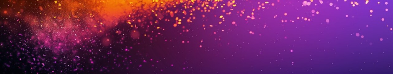 Abstract Vibrant Gradients: A Retro-inspired Canvas of Purple, Orange, and Black Granules with Glowing Fuchsia and Magenta Speckled Textures.