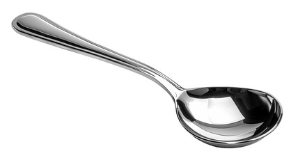 Sleek Stainless Steel Soup Ladle, isolated on transparent background