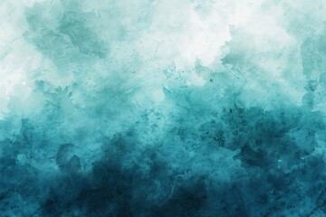 Fototapeta premium Bold ombre backdrop with grainy noise texture blending from dark teal to bright aqua creating a dynamic modern look