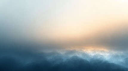 Fototapeta premium Delicate gradient backdrop with grainy noise texture transitioning from pale blue to light gray creating a soft calming effect