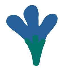 Obraz premium Blue flower abstract drawing 