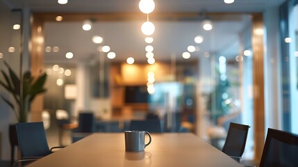 Dynamic Business Team Meeting in a Modern Spacious Office