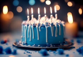 pastry bliss dozen background confectionery sweet dessert candle blue candles cake celebration birthday