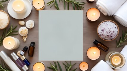 Relaxing Spa Flame Background with Copy Space