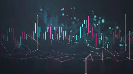 abstract business background with stock market or financial chart