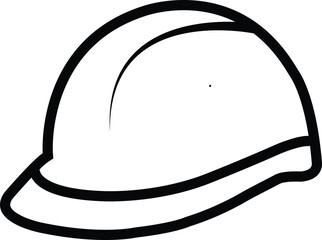 different type of Safety helmet or construction helmet silhouette vector art illustration