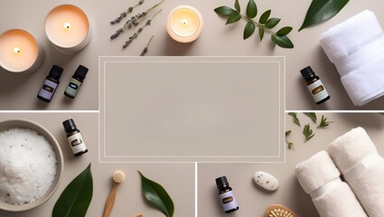 Relaxing Spa Flame Background with Copy Space