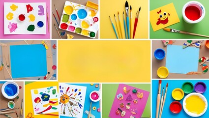 Kids Copy Space Background with Flame Elements