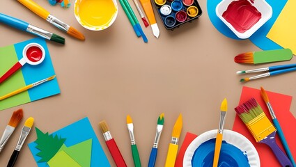 Kids Copy Space Background with Flame Elements