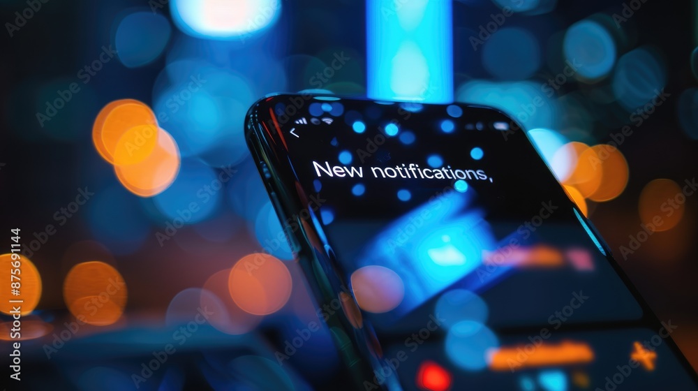 Poster close-up of a smartphone screen displaying 