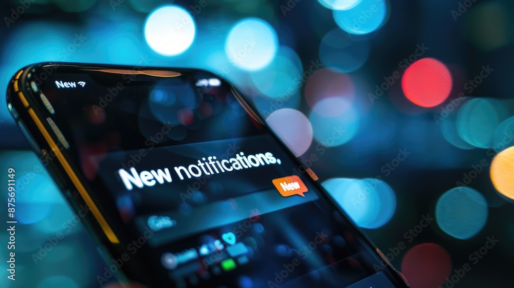 Poster close-up of a smartphone screen displaying 