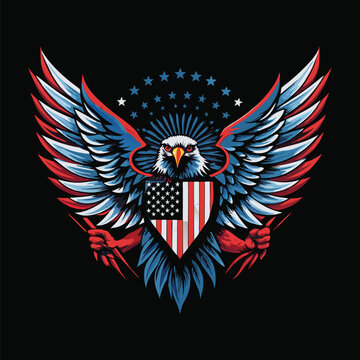  American flag egol, Vector T-shirt design