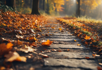 Obraz premium Autumn forest scenery 