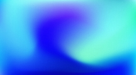 Abstract background with smooth grainy blue green gradient creating a textured and colorful design