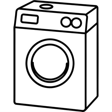 recommend clip art: washing outline coloring book page line art illustration digital drawing