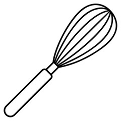 whisk outline coloring book page line art illustration digital drawing