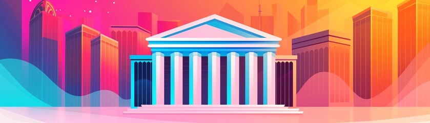 Initial public offerings IPO, companies going public, flat design illustration