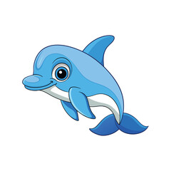 Dolphin Silhouette Vector with White background