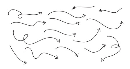 arrows set.  Arrow icon. Editable stroke line icons. Vector illustration. eps10