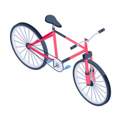 Get isometric icon of city cycle 

