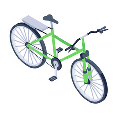 Check isometric icon of pushbike 

