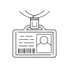 シンプルな社員証アイコン