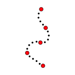 Dots timeline step or process 