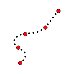 Dots timeline step or process 