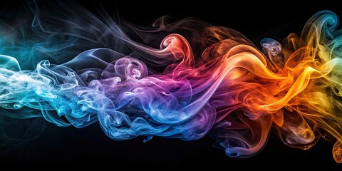 Fototapeta premium Abstract background of swirling smoke , misty, ethereal, atmospheric, haze, fumes, vapor, smog, dreamy, wisps, billowing